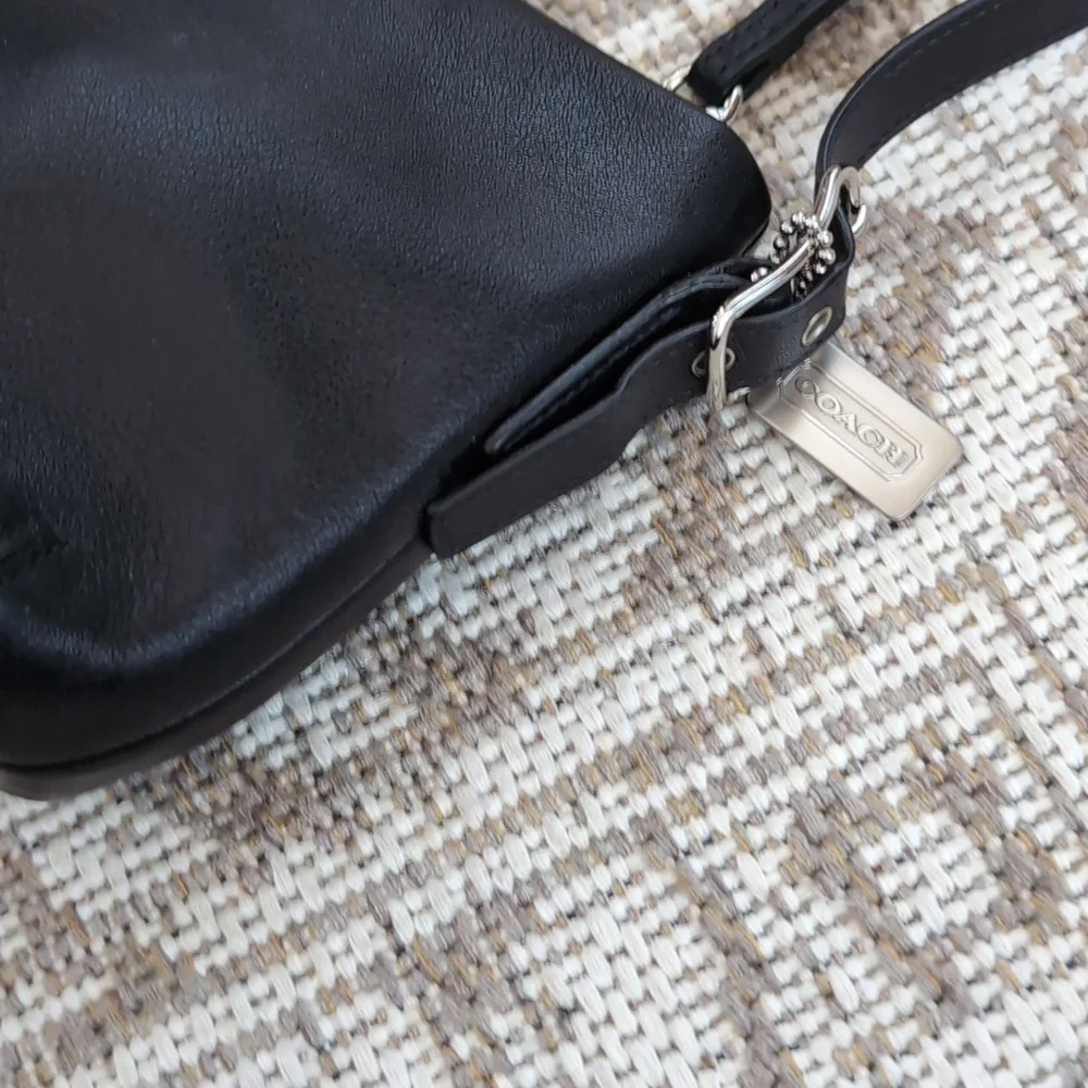 COACH Y2K ♣️Mini Coach Vintage Legacy Black Leather Demi/Mini  Duffelette Bag